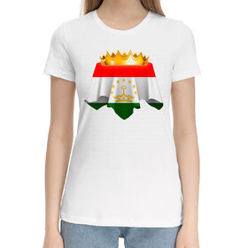 Женская хлопковая футболка с принтом Таджикистан в Курске,  |  | 