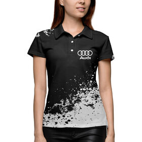 Женское поло 3D с принтом Audi abstract sport uniform в Екатеринбурге,  |  | 