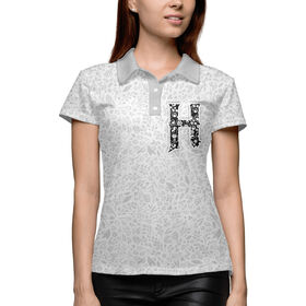 Женская рубашка поло 3D с принтом Заглавная Н ,  |  | 