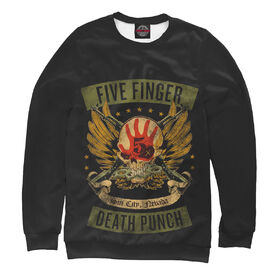 Мужской свитшот 3D с принтом Five Finger Death Punch в Екатеринбурге,  |  | 