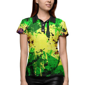 Женская рубашка поло 3D с принтом Ямайка в Екатеринбурге,  |  | 