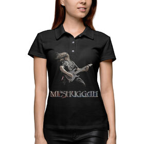 Женская рубашка поло 3D с принтом Meshuggah в Санкт-Петербурге,  |  | Тематика изображения на принте: 