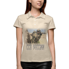 Женская рубашка поло 3D с принтом ССО России в Санкт-Петербурге,  |  | Тематика изображения на принте: 