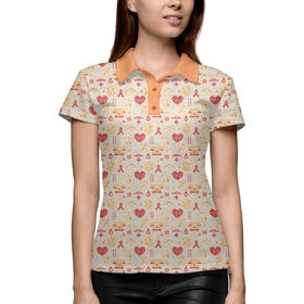 Женская рубашка поло 3D с принтом Медицинская форма ,  |  | 