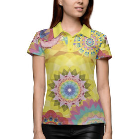 Женская рубашка поло 3D с принтом Мандалы в Рязани,  |  | 