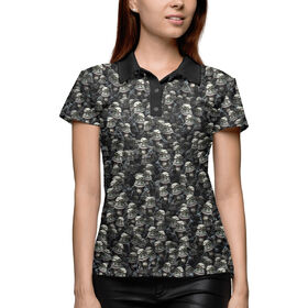 Женская рубашка поло 3D с принтом Сумасшедшие лягушки ,  |  | 