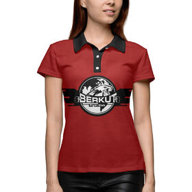 Женская рубашка поло 3D с принтом Berkut mma red в Петрозаводске,  |  | 