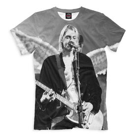 Мужская футболка 3D с принтом Kurt Cobain в Тюмени, Выбор из 3-х типов ткани | <ul>
<li>Обычная ткань — интерлок, спортивный трикотаж. Плотность 140 г/м.кв. Состав: 100% полиэстер</li>
<li>Премиум ткань — джерси, мягкий трикотаж. Плотность 180 г/м.кв. Состав: 97% полиэстер, 3% эластан</li>
<li>Люкс ткань — кулирка, наиболее плотная и долговечня ткань. Плотность 210 г/м.кв. Состав: 97% полиэстер, 3% эластан</li>
</ul> | 