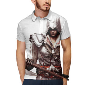 Мужское поло 3D с принтом Assassin`s Creed Ezio Collection ,  |  | 
