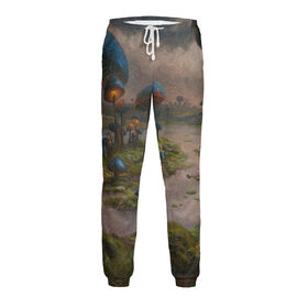 Мужские спортивные штаны с принтом Планета волшебных грибов ,  |  | Тематика изображения на принте: 
