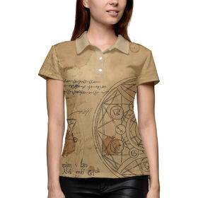 Женская рубашка поло 3D с принтом Alchemy в Белгороде,  |  | 