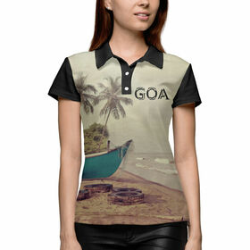 Женская рубашка поло 3D с принтом Goa в Курске,  |  | 