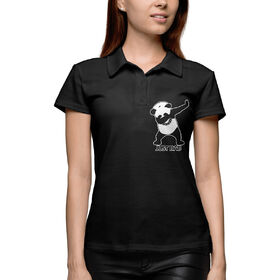 Женская рубашка поло 3D с принтом Panda dab ,  |  | 