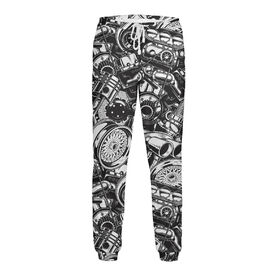Мужские спортивные штаны с принтом Автомобильные детали в Кировске,  |  | Тематика изображения на принте: 