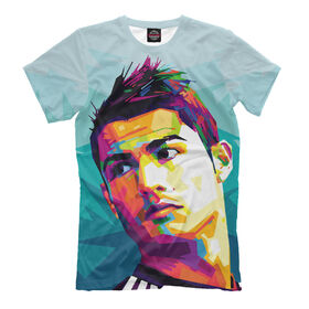Мужская футболка 3D с принтом Cristiano Ronaldo , Выбор из 3-х типов ткани | <ul>
<li>Обычная ткань — интерлок, спортивный трикотаж. Плотность 140 г/м.кв. Состав: 100% полиэстер</li>
<li>Премиум ткань — джерси, мягкий трикотаж. Плотность 180 г/м.кв. Состав: 97% полиэстер, 3% эластан</li>
<li>Люкс ткань — кулирка, наиболее плотная и долговечня ткань. Плотность 210 г/м.кв. Состав: 97% полиэстер, 3% эластан</li>
</ul> | 