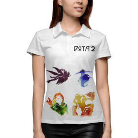 Женская рубашка поло 3D с принтом Dota 2 prodject ,  |  | 