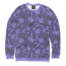 Мужской свитшот 3D с принтом Floral (Purple) ,  |  | Тематика изображения на принте: 