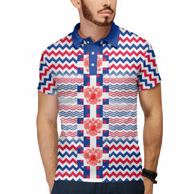 Мужская рубашка поло 3D с принтом Символика РФ в Тюмени,  |  | 