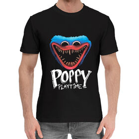 Мужская хлопковая футболка с принтом Poppy Playtime в Новосибирске,  |  | 