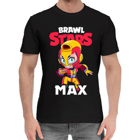 Мужская хлопковая футболка с принтом Brawl Stars, Max в Курске,  |  | 