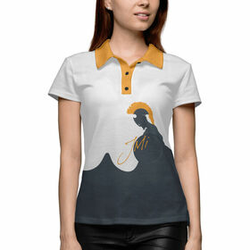 Женская рубашка поло 3D с принтом Жми в Екатеринбурге,  |  | Тематика изображения на принте: 