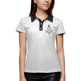 Женская рубашка поло 3D с принтом Вольные Каменьщики в Санкт-Петербурге,  |  | Тематика изображения на принте: 