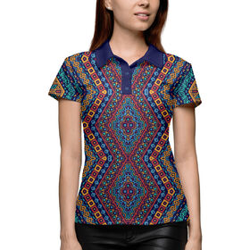 Женская рубашка поло 3D с принтом Вибрация Сахасрары в Тюмени,  |  | 