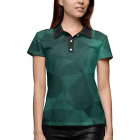 Женская рубашка поло 3D с принтом Треугольная грань в Кировске,  |  | 