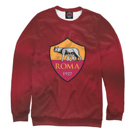 Мужской свитшот 3D с принтом FC Roma Red Abstract в Тюмени,  |  | Тематика изображения на принте: 