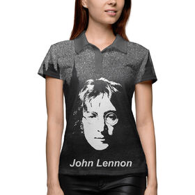 Женская рубашка поло 3D с принтом JOHN LENNON ,  |  | 