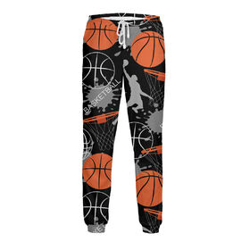 Мужские спортивные штаны с принтом Basketball в Петрозаводске,  |  | Тематика изображения на принте: 