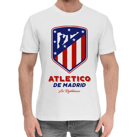 Мужская хлопковая футболка с принтом Атлетико Мадрид ,  |  | 