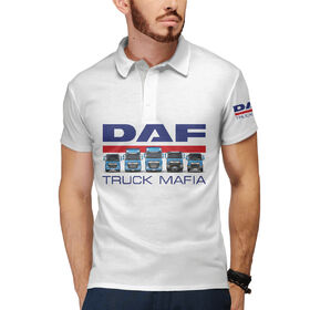 Мужское поло 3D с принтом DAF Truck Mafia ,  |  | Тематика изображения на принте: 