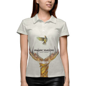 Женская рубашка поло 3D с принтом Imagine Dragons в Кировске,  |  | 