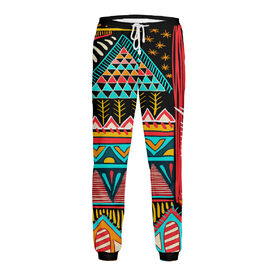 Мужские спортивные штаны с принтом Африканский стиль в Кировске,  |  | Тематика изображения на принте: 