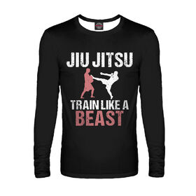 Мужской лонгслив с принтом Jiu Jitsu ,  |  | Тематика изображения на принте: 