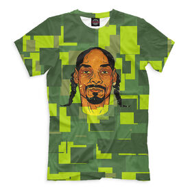 Мужская футболка 3D с принтом Snoop Dogg в Белгороде, Выбор из 3-х типов ткани | <ul>
<li>Обычная ткань — интерлок, спортивный трикотаж. Плотность 140 г/м.кв. Состав: 100% полиэстер</li>
<li>Премиум ткань — джерси, мягкий трикотаж. Плотность 180 г/м.кв. Состав: 97% полиэстер, 3% эластан</li>
<li>Люкс ткань — кулирка, наиболее плотная и долговечня ткань. Плотность 210 г/м.кв. Состав: 97% полиэстер, 3% эластан</li>
</ul> | Тематика изображения на принте: 