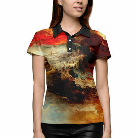 Женская рубашка поло 3D с принтом Abstract в Тюмени,  |  | 
