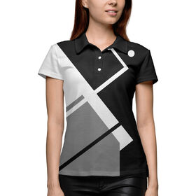 Женская рубашка поло 3D с принтом Geometry 001 SLD в Новосибирске,  |  | 