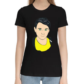 Женская хлопковая футболка с принтом Милс Кел ,  |  | 