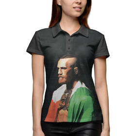 Женская рубашка поло 3D с принтом Конор МакГрегор в Тюмени,  |  | Тематика изображения на принте: 