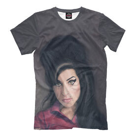 Мужская футболка 3D с принтом Amy Winehouse в Екатеринбурге, Выбор из 3-х типов ткани | <ul>
<li>Обычная ткань — интерлок, спортивный трикотаж. Плотность 140 г/м.кв. Состав: 100% полиэстер</li>
<li>Премиум ткань — джерси, мягкий трикотаж. Плотность 180 г/м.кв. Состав: 97% полиэстер, 3% эластан</li>
<li>Люкс ткань — кулирка, наиболее плотная и долговечня ткань. Плотность 210 г/м.кв. Состав: 97% полиэстер, 3% эластан</li>
</ul> | 