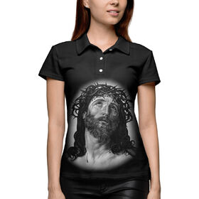 Женское поло 3D с принтом Иисус в Тюмени,  |  | 