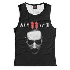Майка 3D для девочки с принтом Marilyn Manson в Белгороде,  |  | 