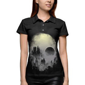 Женская рубашка поло 3D с принтом Мертвый туман в Кировске,  |  | 