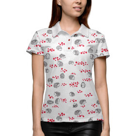 Женская рубашка поло 3D с принтом Hedgehogs в Белгороде,  |  | 