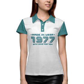 Женская рубашка поло 3D с принтом Made in USSR 1977 ,  |  | 