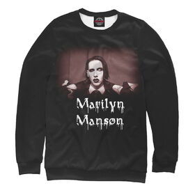 Свитшот 3D для мальчика с принтом Marilyn Manson в Екатеринбурге, Сандвич,  плотность180 гр/кв. м.; Состав: 100% полиэстер | 	Карманы, капюшон, сетка в капюшоне<br>
		Ткань сандвич - ткань, специально разработанная для сублимационной печати. Снаружи это 100% полиэстеровый трикотаж, изнутри - 100% нежный хлопок.  Ткань мягкая, эластичная, хорошо держит форму. Ткань не мнется, гигиеничная, хорошо пропускает воздух, легко впитывает влагу, легко стирается и  быстро сохнет.  | 