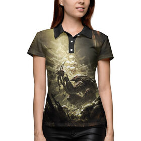 Женская рубашка поло 3D с принтом Хищник в Кировске,  |  | 