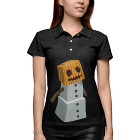 Женская рубашка поло 3D с принтом Snow golem в Курске,  |  | 